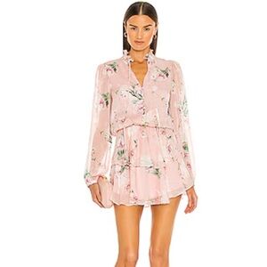 Floral Pink Ruffle Dress